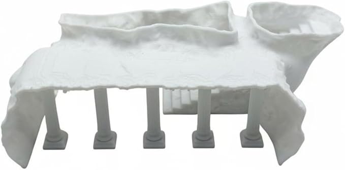 Roman Column Tunnel Freshwater and Saltwater Aquarium Cave Tunnel Easy to Maintain for Terrarium, Vivarium, White, M