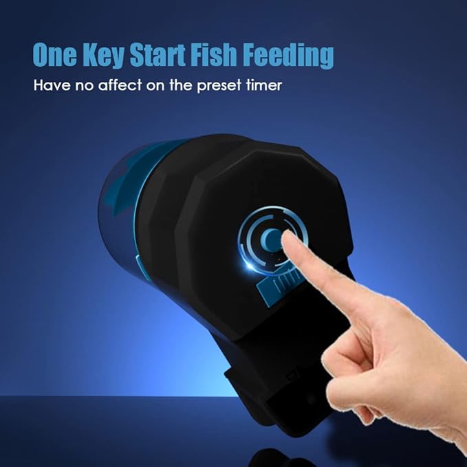ACAGALA Aquarium Automatic Fish Feeder Fish Tank Timer Feeder Electric Adjustable Fish Food Dispenser Manual/Automatic Feeding