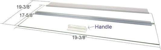 Glass Canopy for Aquariums with and Without Center Braces, 10 Gallon to 200 Gallon Aquariums (Tank Without Center Brace, 20" L x 20" W)