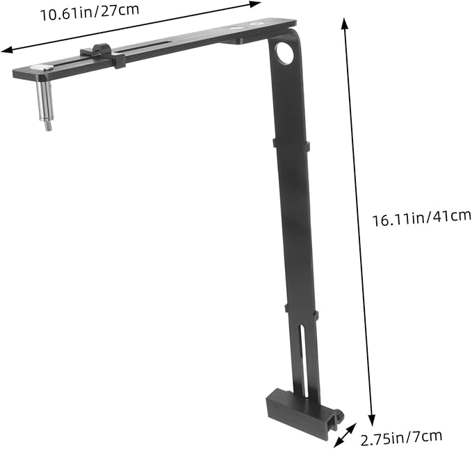 2pcs Fish Tank Light Bracket Aquarium Light Bracket Canister Lights Monitor My Life Fish Tank LED Aquarium Decorations Aquarium Hanging Plant Black Aluminum Alloy