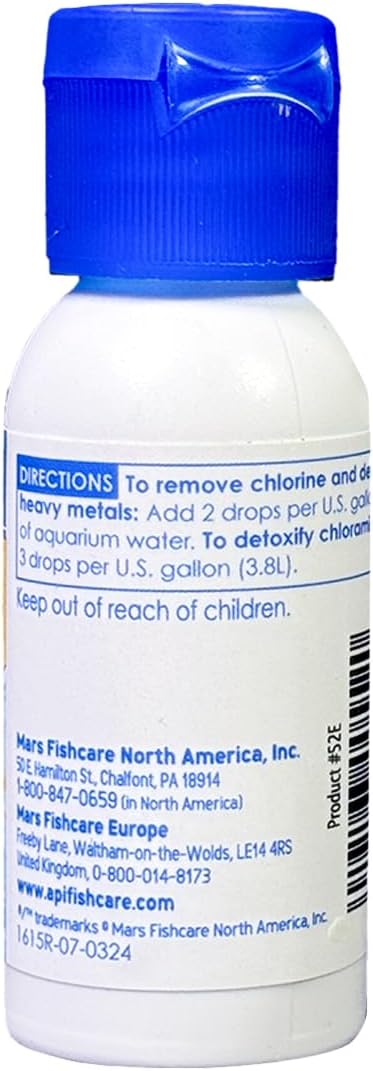 API TAP WATER CONDITIONER Aquarium Water Conditioner 1-Ounce Bottle