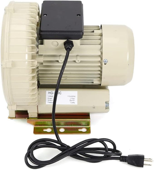 110V High Pressure Commercial Electric Air Pump Aquarium,Hydroponics Aquaculture Fish Pond Air Pump Blower for Aquarium Pond Fish Tank 370W 60m³/h