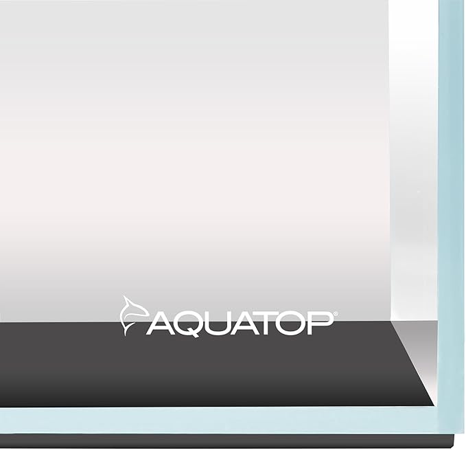 Aquatop High Clarity Low Iron Glass Cube Aquarium, 2.11-Gal – 5mm Thick Glass – Slim Design – Fresh & Saltwater – Desktop Tank with Silicone Sealing