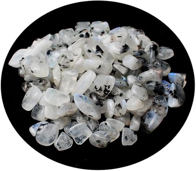 50/100g Natural Stones Gravel Crystals Chip Quartz Minerals Tumbled Agates Specimen Gemstones Home Aquarium Decor,Moonstone,50g