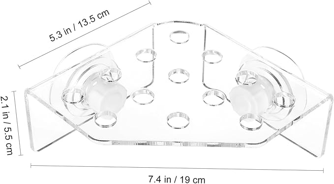 POPETPOP Coral Rack- Transparent Fish Tank Coral Holder with Suction Cup Acrylic Coral Bracket Base for Aquarium Fish Tank- 13 Plug Holes