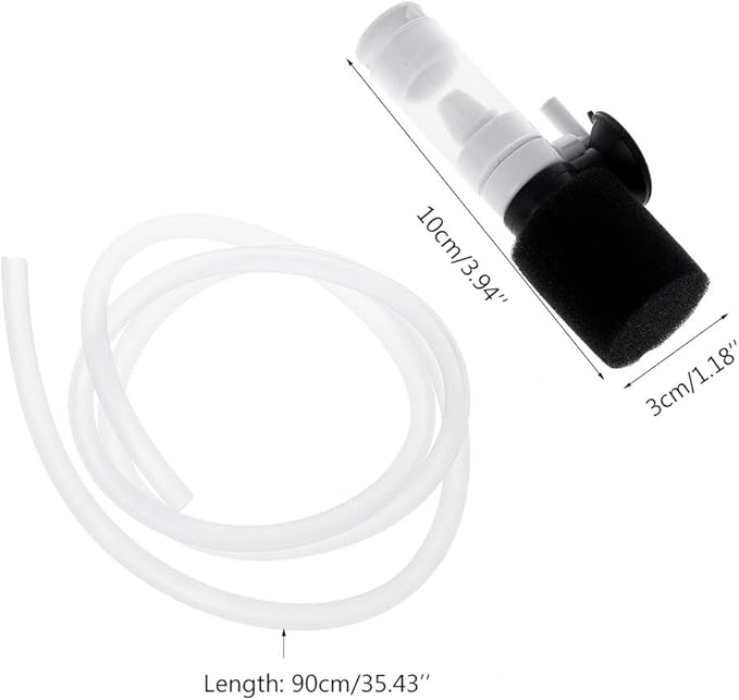 Aquariums Small Filter Quiet Air Driven with Tube Including Suction Cup and Sponge for Shrimp Tanks Aquariums Heater Light Thermometers Plant Sand Decorations Fish Decorations Light Fish