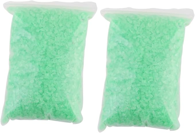 Ciieeo 2pcs Glass Decorative Sand for Micro Landscape and Aquariums Green Sand for Fish Tanks Flowerpots and Glassware Decor