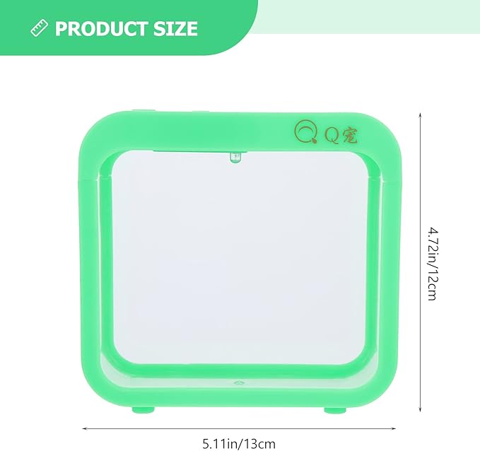 POPETPOP Betta Fish Tank with Detachable Design and Led Light Creative Small Aquarium for Fish Shrimp and Turtles for Home Decor and Breeding