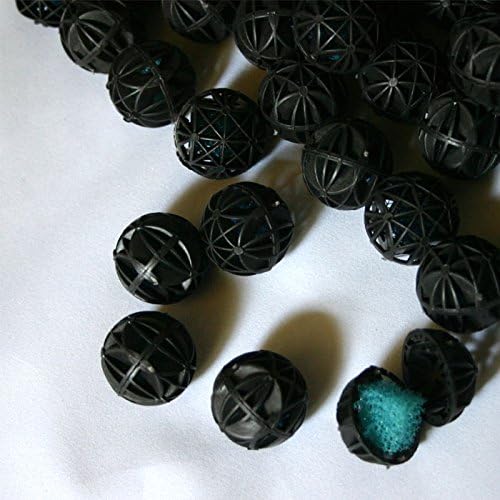100 Bio Balls + 2 lbs Bio Ceramic Rings for Aquarium Fish Tank Pond Canister Filter