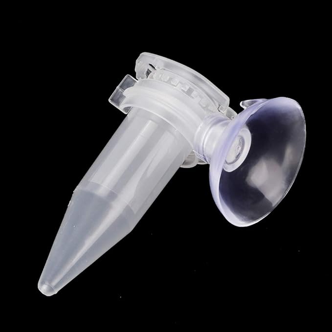 Aquarium Feeding Tube Fish Shrimp Larvae Feeder Fish Feeding Feeder Tapered Funnel Feed Cup with Suction Cup Shrimp Feeding Tube