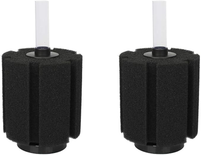 ALEGI Aquarium Sponge Filter for 20 Gallon Fish Tank, Betta, Nano, Shrimp, Fry, Biochemical Filter with Airline Tubing, Check Valves, Suction Cups