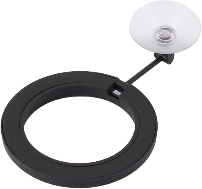 Ruilogod Plastic Aquarium Fish Tank Suction Cup Feeding Ring Black Clear (id: 21d 6d3 07e 379 990