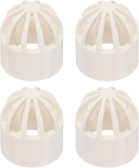 PATIKIL 0.8 Inch (20mm) Fish Cover Permeable Cap, 4 Pcs PVC Breathable Cap Aquarium Guard Fish Tank Intake Cover, White