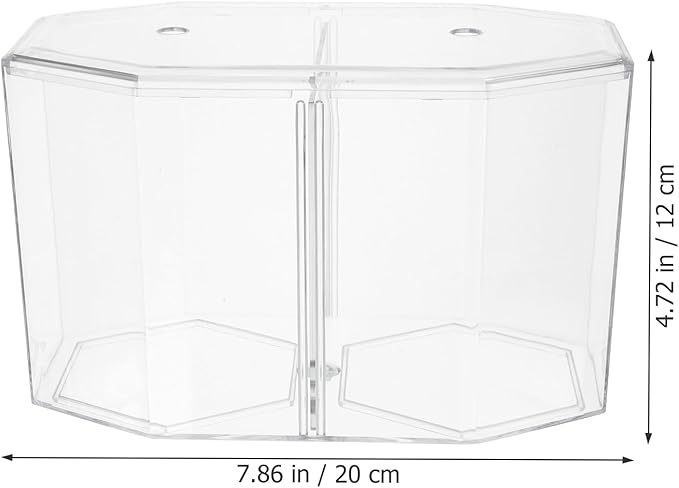 Mipcase Acrylic Betta Fish Tank Isolation Box 8-Inch Divided Breeding Tank for Betta Fish with Transparent Design Small Aquarium for Spawning and Incubation