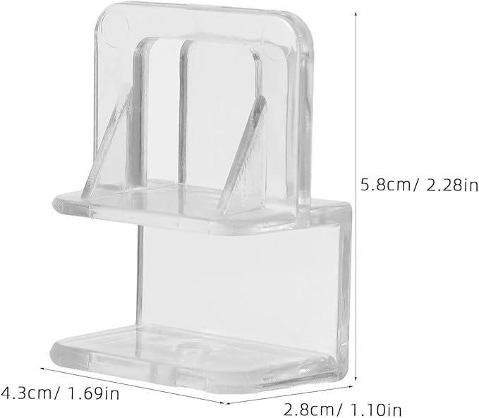 Aquarium lid Clips 6pcs Aquarium Lid Rimless Tank Cover Clips 0-2cm Fish Tank Cover Support Holder for Rimless Aquarium Glass Top Transparent