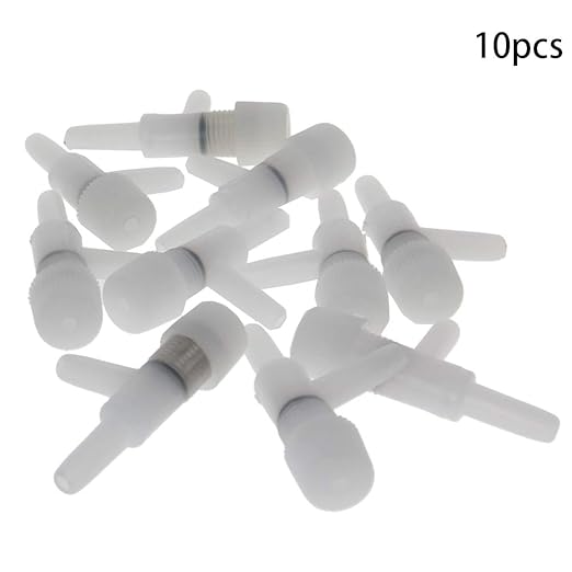 MroMax Aquarium 2 Way Air Line Plastic Regulator Connector for Fish Tank Pump 4mm/0.16", White 10 Pcs
