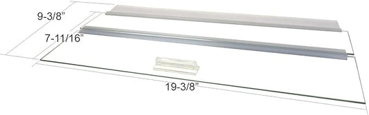 Aquarium Glass Canopy for Aquariums with and Without Center Brace, 10 Gallon to 200 Gallon Aquariums (Tank Without Center Brace, 20" L x 10" W)