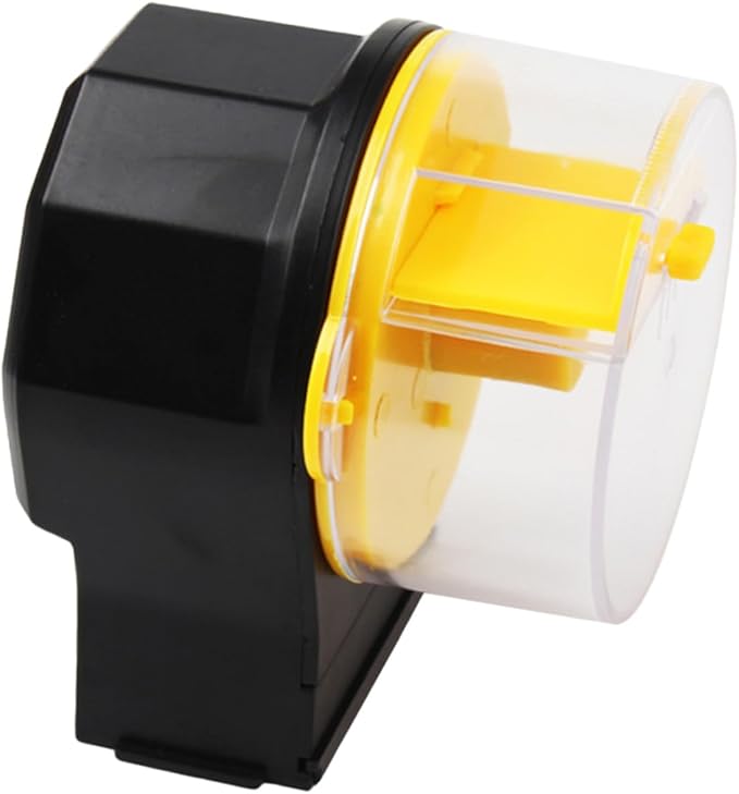 Healifty Automatic Fish Feeder for Aquarium and Turtle Feeding Tank with Adjustable Timer, Vacation Fish Feeder Tool, Yellow, Battery Not Included