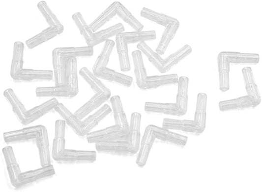 uxcell® 24pcs L Shape Airline Tubing Connector Aquarium Fish Tank Air Pump Accessories