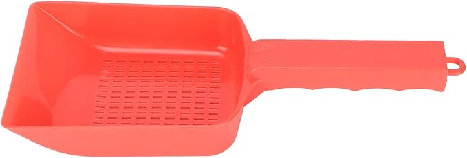 Gravel Sand Shovel, Aquarium Sand Scooper, Red, 5.3x4.1 Inch - Lightweight Durable Plastic, Efficient Gravel Removal, Ideal for Fish Tank and Garden Pool
