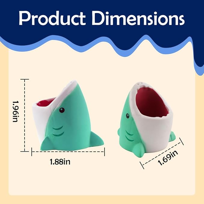 DQITJ 2 Pack Aquarium Decoration Shark Head Shape Resin Fish Tank Ornament for Fish Shrimp Breeding Hideout Cave