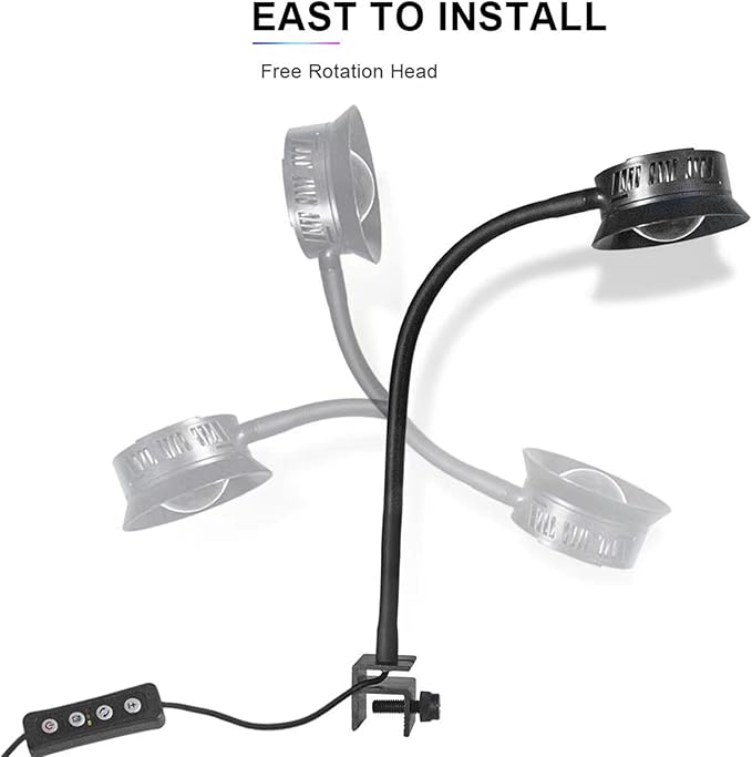 Ahareef Clip-on Full Spectrum LED Reef Light 30W for SPS/LPS Corals – Dimmable Aquarium Light with 3 Timers/5 Brightness/3 Models, Perfect for Saltwater & Nano Reef Tanks (16-20 Inch)