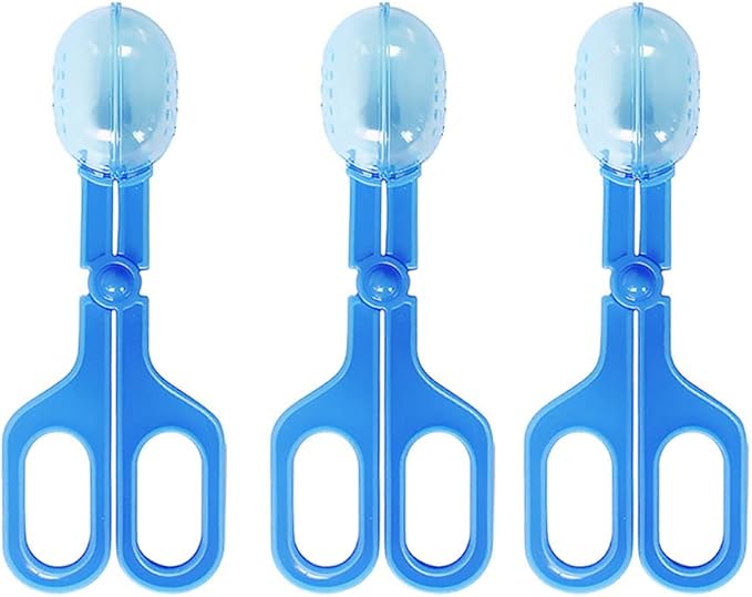 Ximimark 3 pcs Classic Aquarium Litter Blue Clear Reptile Poop Clamp Tool Kit New