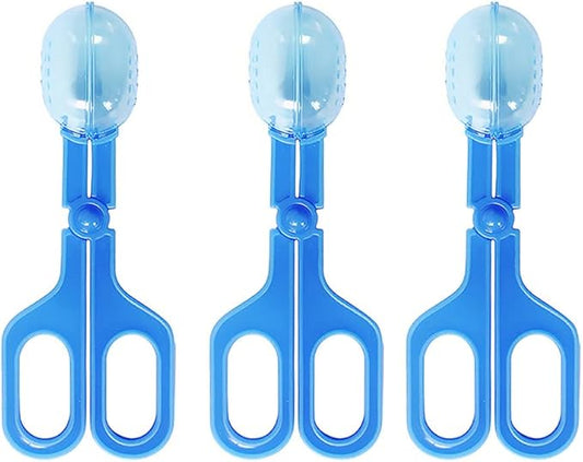 Ximimark 3 pcs Classic Aquarium Litter Blue Clear Reptile Poop Clamp Tool Kit New