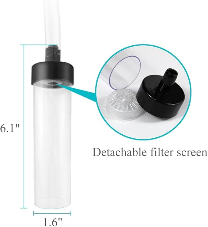 Laifoo 5ft-S Aquarium Siphon Vacuum Cleaner for Fish Tank Cleaning Gravel & Sand