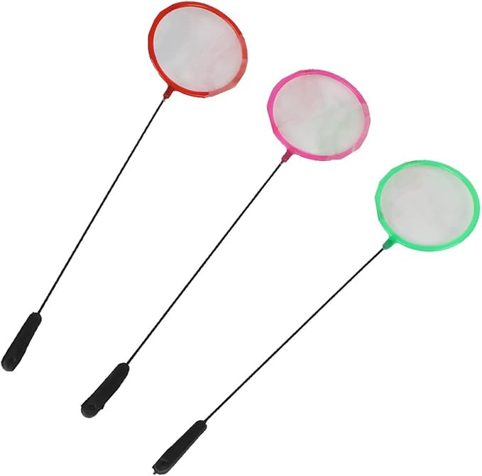 Fish Net for Fishing 3 Inch Fine Net Small Skimmer Aquarium Accessories for Fish and Shrimps Long Handle