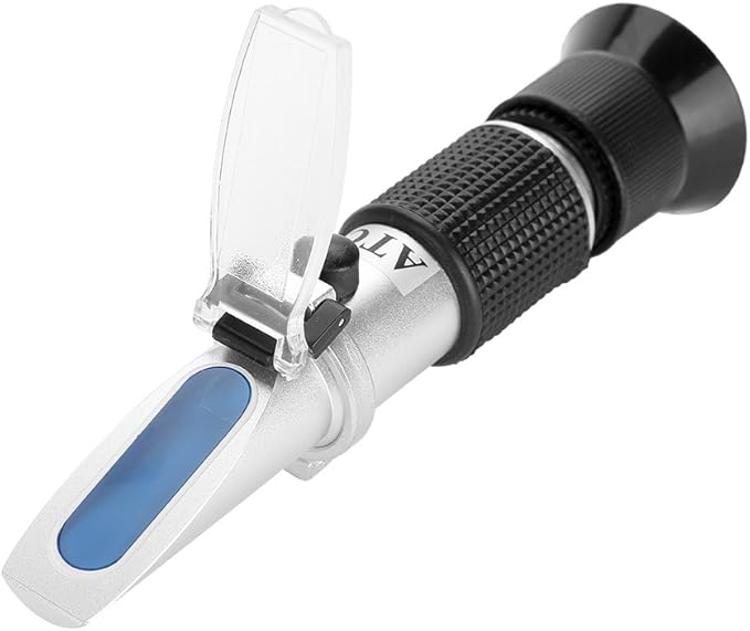 AUNMAS Refractometer Salinometer, Seawater Salinity Meter Aquarium Optics Refractometers Temperature ATC Digital 0-10% Aquarium Sea Water Pool Marine Fishkeeping Hydrometer Measurement