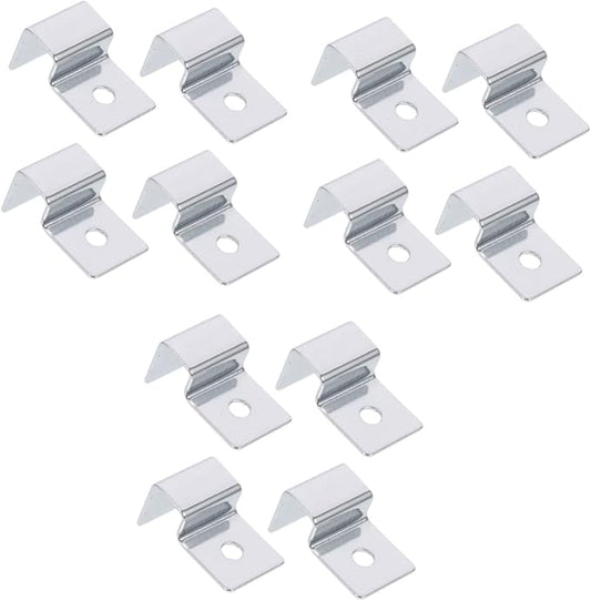 Kisangel 12pcs Aquarium Lid Support Racks Sturdy Stainless Steel Cover Holders for Glass Fish Tanks Practical Clips for Open Super Tanks for Freshwater and Turtle Habitats