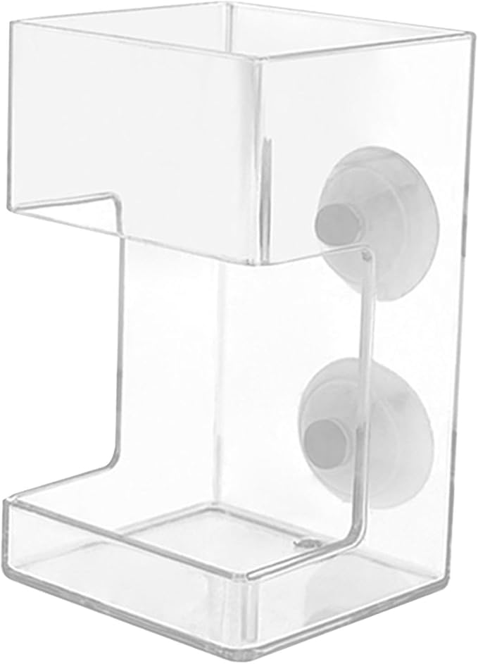 Fish Feeder Acrylic Worm Feeder Artemia Clear Floating Fish Tank Dish Tray Shrimp Feeder Dwarf Shrimp Golden Fish Betta Fish, Cuboid