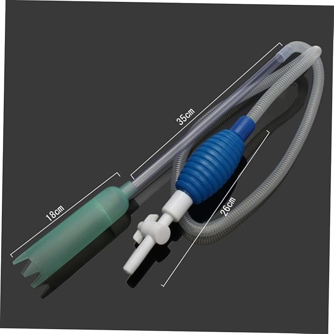 GANAZONO 2m Manual Fish Tank Water Changer Sand Washer Convenient Aquarium Hand Pump for Easy Daily Maintenance for Routine Water Changes