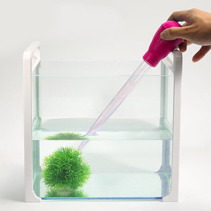 POPETPOP Aquarium Tool 50ml Manual Fish Tank Pipette Moss for Water Change Tank Maintenance