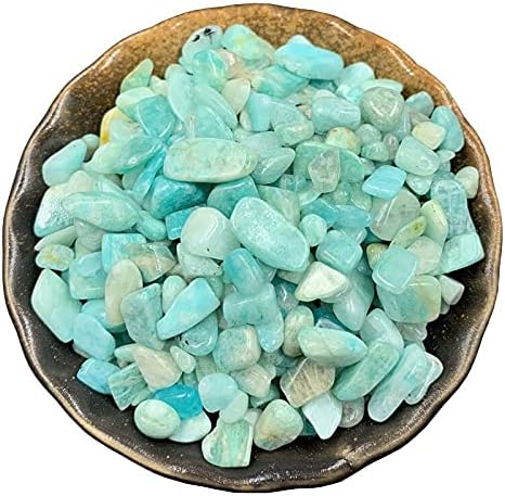 50/100g Natural Stones Gravel Crystals Chip Quartz Minerals Reiki Healing Tumbled Agates Specimen Gemstones Home Aquarium Decor (Color : Amazon Stone, Size : 100g)