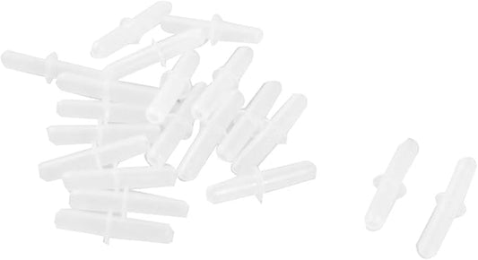 uxcell Clear Plastic Aquarium Air Tubing Connector 20 Pcs