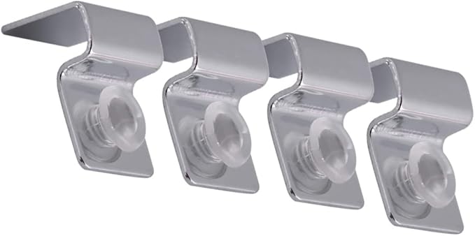 balacoo 2sets Stainless Steel Aquarium Tank Lid Support Clip for Glass Covers Easy Installation Fish Tank Lid Holder Aquarium Accessory 6mm 4pcs*2