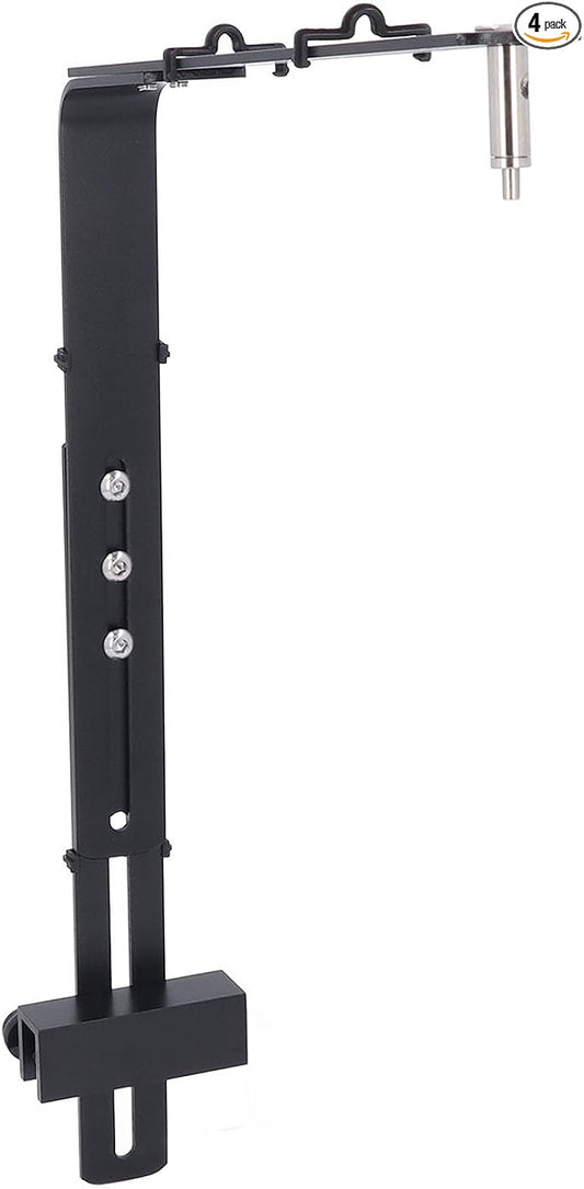 YOUTHINK Fish Container Light Bracket, Aluminum Alloy Aquarium Light Holder Professional Adjustable Height Lamp Stand for Hanging Lamp (Black)