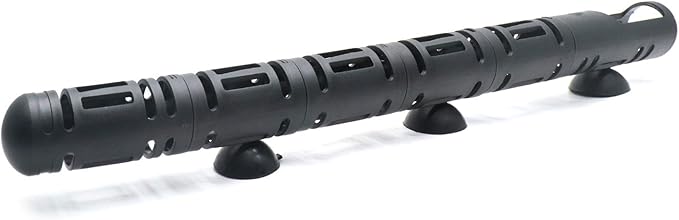 Xiaoyztan Aquarium Heater Guard Protector 17 Inch Detachable Design Black Plastic Cover with Suction Cups Heat Resistant Fish Tank Heater Sleeve for Water Heating Rod Safety