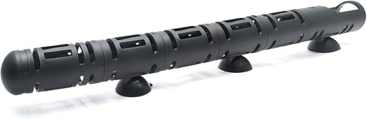 Xiaoyztan Aquarium Heater Guard Protector 17 Inch Detachable Design Black Plastic Cover with Suction Cups Heat Resistant Fish Tank Heater Sleeve for Water Heating Rod Safety