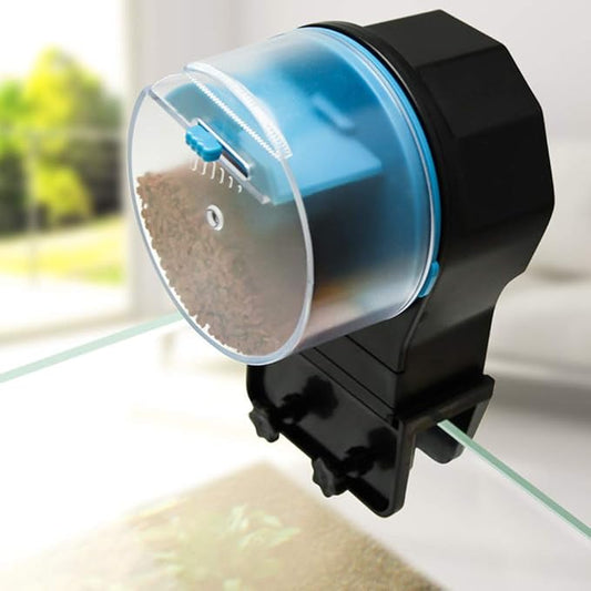 Drfeify Smart Plastic Aquarium Feeder for Fish Tanks Goldfish Tortoise Automatic Food Feeding
