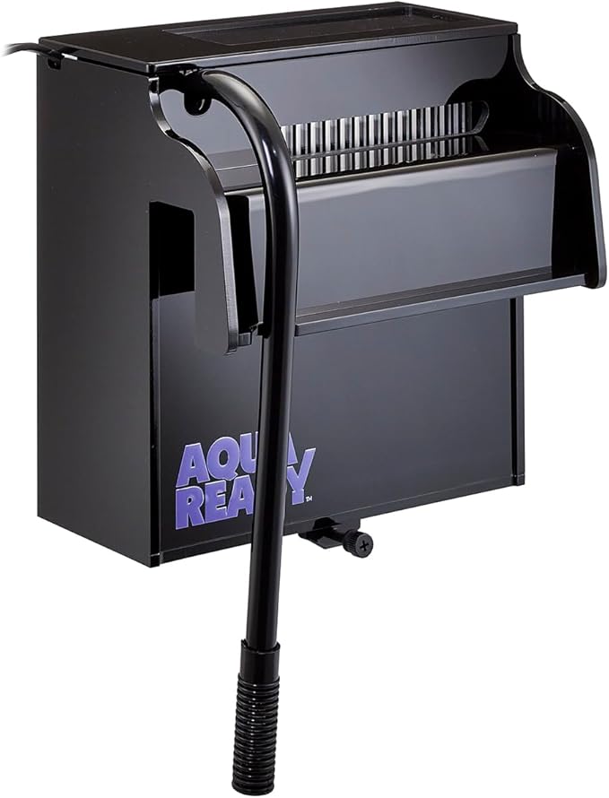 AquaReady Aquarium Power Filter, Customizeable Media Basket, Refugium Light Window, Ultra Quiet Low Profile Design, Includes Media Basket