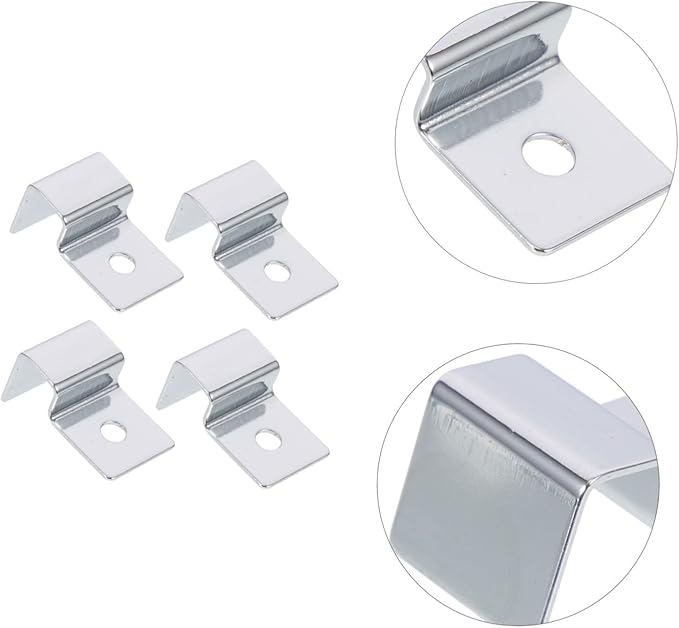 BESPORTBLE 8pcs Aquarium Lid Support Clips Stainless Steel Fish Tank Cover Holders for Glass Tanks Easy to Install Design