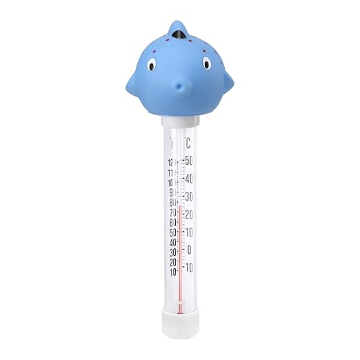 MUMTOP Floating Pool Thermometer, Large Number Easy Read Water Thermometer with String for Indoor Outdoor Swimming Pools, Spas, Hot Tubs and Ice Bath(Fish)