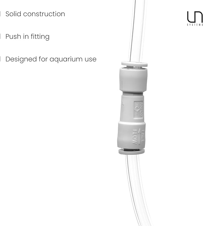 Ultum Nature Systems Advanced CO2 Check Valve - 6mm 3/16” One Way Air Valve for Freshwater Aquarium Airline Tubing, Prevent Backflow, Unidirectional Flow Control Air Pump Attachment - 1 Pack