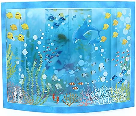 Hallmark 825003 Summer Card Pop Up 3D Curved Large Aquarium