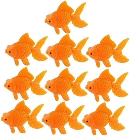10Pcs Orange Aquarium Fish Bowl Tank Artificial Floating Plastic Decor Goldfish Ornament Fish Tank Decoration Aquarium Décor Thematic Ornaments