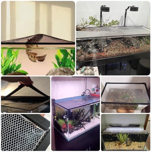 Custom Aquarium Anti-Jumping Net Cover, Magnetic Ventilation Hood for Fish Tanks, Protective Mesh Top Lid (55.1" L x 23.6" W) - Ideal for Terrariums & Aquatic Environments