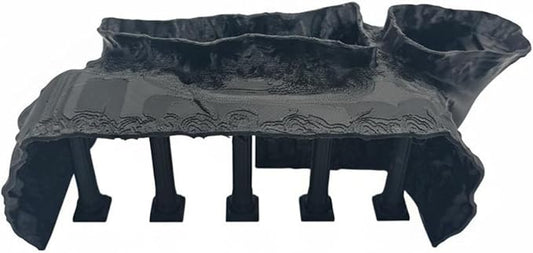 Roman Column Tunnel Freshwater and Saltwater Aquarium Cave Tunnel Easy to Maintain for Terrarium, Vivarium, Black, M